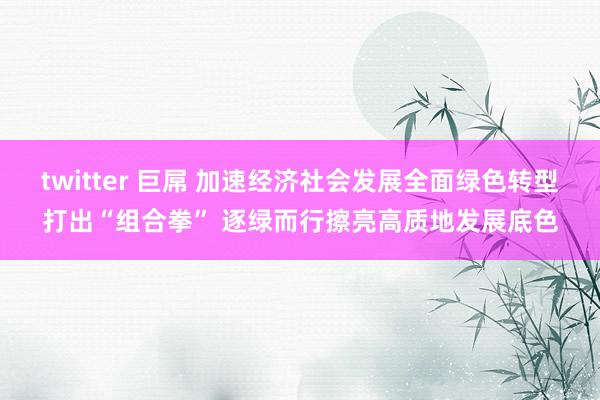twitter 巨屌 加速经济社会发展全面绿色转型打出“组合拳” 逐绿而行擦亮高质地发展底色