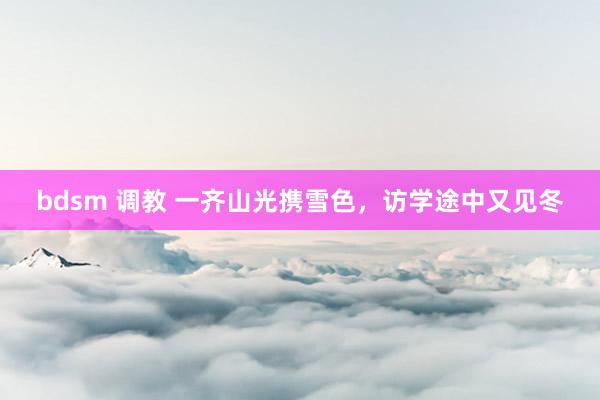 bdsm 调教 一齐山光携雪色，访学途中又见冬