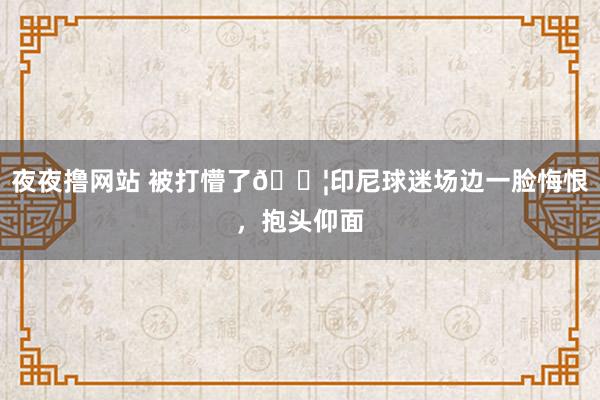 夜夜撸网站 被打懵了😦印尼球迷场边一脸悔恨，抱头仰面