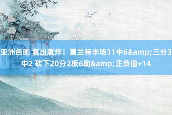亚洲色图 复出就炸！莫兰特半场11中6&三分3中2 砍下20分2板6助&正负值+14