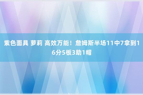 紫色面具 萝莉 高效万能！詹姆斯半场11中7拿到16分5板3助1帽